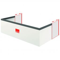 Rehausse réglable ACO Therm® en hauteur 3-300 mm  différentes tailles, PVC blanc