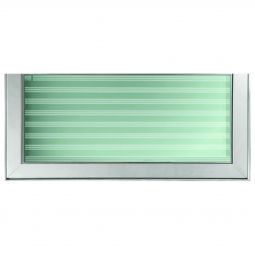 Couvercle design ACO Vario tout vitré avec cadre de fixation différentes tailles & couleurs, acier inoxydable/verre feuilleté de sécurité