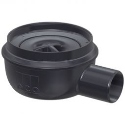 Corps d'avaloir de bain ACO Easyflow plat, sortie latéral Avec couvercle de protection de la construction, diamètres d'écoulement: DN 50