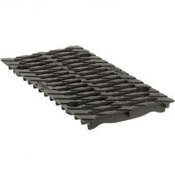 Couvercle en fonte à double barre transversale BIRCOsir 150 caniveau de drainage en fonte noire peinte par immersion, surface antidérapante selon R11/V10, pour le système BIRCOsir 150
