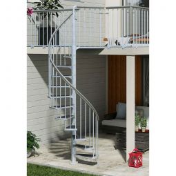 Escalier extérieur rond métal DOLLE Gardenspin avec marches Trimax Escalier en spirale jusqu'à 276 cm de hauteur entre étage, différents diamètre