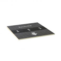 Panneau d’isolation en PIR à pente intégrée Bauder PIR FA WLS 023  valeur λ = 0,023 W/m·K, format de panneau : 1200 × 1200 mm, pente 2 %