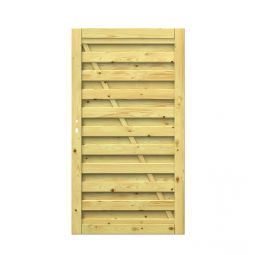Portail bois pour panneau brise-vue Wellker 98x179cm, charnière à droite/à gauche