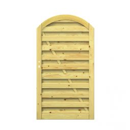 Portail bois pour panneau brise-vue Wellker rond 98x155 (179)cm