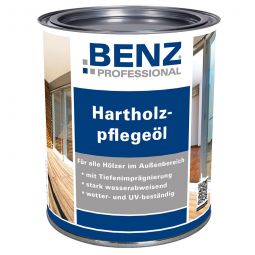 Huile entretien bois dur produit de protection du bois BENZ PROFESSIONAL plusieurs couleurs, pour tous les bois en extérieur, avec imprégnation en profondeur