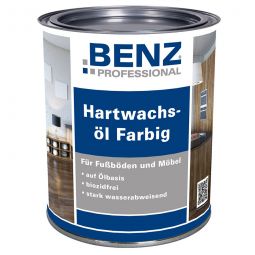 Huile-cire dure teinté BENZ PROFESSIONAL plusieurs couleurs, pour sols et meubles