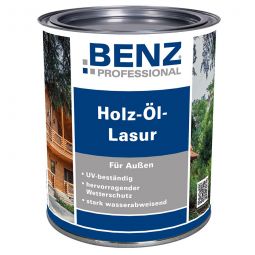 Lasure huile-bois BENZ PROFESSIONAL produit de protection du bois plusieurs couleurs, pour tous les bois en extérieur, en première couche ou en rénovation