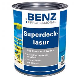 Lasure super couvrante produit de protection du bois BENZ PROFESSIONAL imprégnation à base d'huile sans solvant, plusieurs couleurs, pour tous les bois
