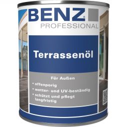Huile terrasse produit de protection du bois BENZ PROFESSIONAL plusieurs couleurs, 0,75L à 2,5L