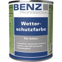 Peinture de protection intempéries produit de protection du bois BENZ PROFESSIONAL plusieurs couleurs, adapté à tous les types de bois, résistant aux intempéries et aux UV