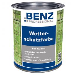 Peinture de protection intempéries produit de protection du bois BENZ PROFESSIONAL plusieurs couleurs, adapté à tous les types de bois, résistant aux intempéries et aux UV