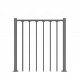 Garde-corps droit pour escalier Minka Spiral Effect Rampe en acier, main courante en aluminium