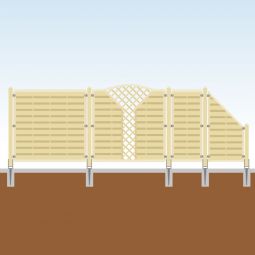Clôture pare-vue bois, Set complet Déco Personnalisez votre clôture avec notre configurateur - poteaux & matériel de fixation inclus