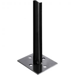 Support de poteau de clôture Wellker PAN avec platine de vissage, brise-vue d'occultation à visser ou à cheviller