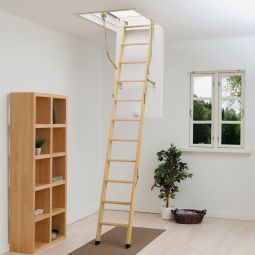 Escalier escamotable bois DOLLE clickFIX en 3 parties, valeur U 0,49 Échelle de grenier isolé, disponible en plusieurs dimensions