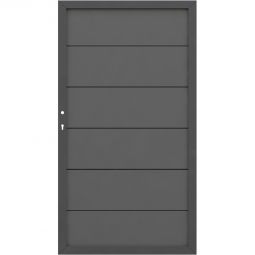 Portail simple sur mesure DESIGN WPC ALU TraumGarten pour clôture occultante anthracite/anthracite, longueur 60–180 cm, hauteur jusqu'à 180 cm, avec remplissage en WPC et cadre en aluminium