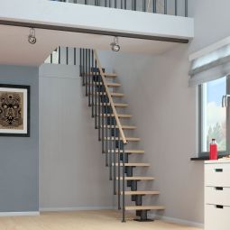 Escalier modulaire Dublin, garde-corps inclus Assemblez votre escalier de grenier
