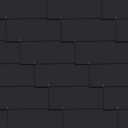 Bardage fibrociment toiture et de façade CEDRAL 60 x 30 cm lisse, bleu-noir bardeau rectangulaire, pose horizontale, 2 trous