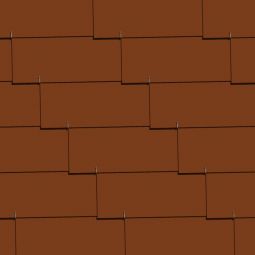 Bardage fibrociment toiture et de façade CEDRAL 60x30 cm lisse, rouge tuile Bardeau rectangulaire, couverture horizontale, 2 trous