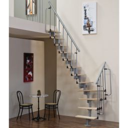 Escalier compact Minka JOKER 600 bouleau installation flexible, hauteur entre étages max. 304 cm