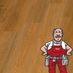 Sol vinyle SPC chêne rustique, lame large, Wellker, imitation bois massif avec isolation phonique intégrée, système de pose à clic