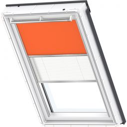 Store d'occultation VELUX Plus DFD manuel safran-blanc 4564S opaque, convenable pour divers fenêtre de toit VELUX