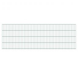 Panneau de grillage vert (RAL 6005) soudé épaisseur de fil 6/5/6 ou 8/6/8 mm, galvanisé selon le procédé Sendzimir conformément à la norme DIN EN 10244-2 et revêtu par poudre