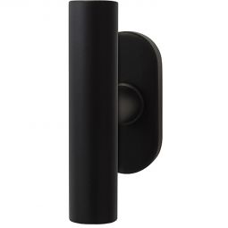 Poignée de fenêtre Karcher Rhodos EFT284 forme en T Cosmos noir Rosace de forme ovale, oscillo-battant à 4 crans