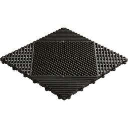 florco dalle de terrasse click PVC classic noir 40x40x1,8cm, stable et solide système de click