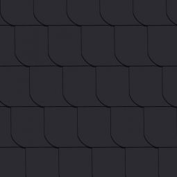 Plaque de façade fibrociment CEDRAL 20x20 cm lisse, noir bleuté utilisation universelle, arrondie, percée