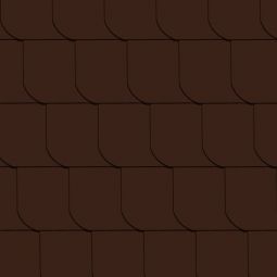 Plaque de façade fibrociment CEDRAL 20x20 cm lisse, bardage brun foncé utilisation universelle, arrondie, percée