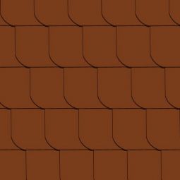 Plaque de façade CEDRAL 20x20 cm lisse, rouge classique, bardage fibrociment utilisation universelle, arrondie, perforée