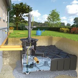 Citerne Rewatec F-Line Premium Installation de jardin différentes tailles de réservoir, y compris le robinet d'eau