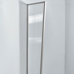 Paroi latérale auvent de porte, gutta B1 aspect inox Cadre en aluminium avec plaque transparente, 45x60x200cm
















































