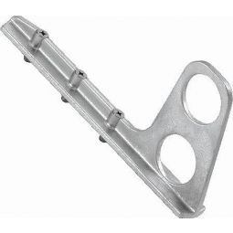Support pare-neige Heuel toitures trapézoïdales et panneaux sandwich en aluminium naturel Pour DoublePipe, 12x24x3 cm