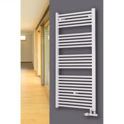 Ximax Radiateur salle de bain Hektor MAV raccordement milieu déclaé Blanc RAL 9003 En acier trempé pour radiateurs, laminé à froid et revêtu par poudre, également adapté au fonctionnement électrique ou mixte