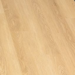 Sol vinyle SPC chêne claire lame large, Wellker, imitation bois naturel avec isolation acoustique intégrée, système de pose à clic, revêtement de sol en style maison de campagne 