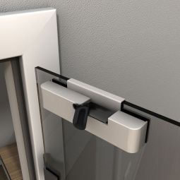 Système de fermeture Kilsgaard Kinetix Kit acier inoxydable argent Ferme-porte Amortisseur de porte à fermeture douce - facile à installer en rénovation, réduit le bruit et le risque de blessure