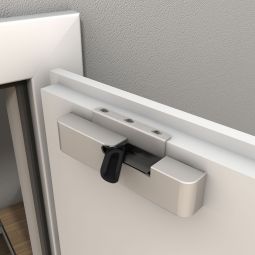 Système de fermeture Kilsgaard Kinetix Kit-bois argent Ferme-porte Ferme-porte pour portes intérieures en bois, à installer en rénovation, avec amortissement intégré et mécanisme de fermeture automatique
