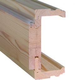 Huisserie profilée Kilsgaard, cadre de porte en bois non traité  pin massif non traitées, convient à portes intérieures Kilsgaard modèle 02