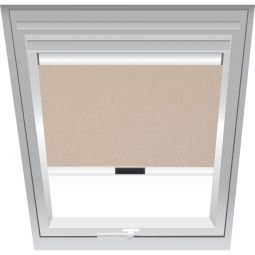 Store pare-vue Roto marronbeige 1-R04 configurable à partir de la plaque d'immatriculation de votre fenêtre