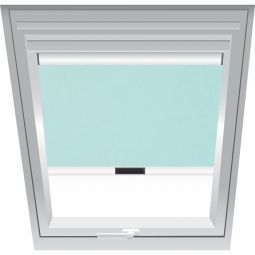 Store pare-vue Roto turquois 2-R23 configurable à partir de la plaque d'immatriculation de votre fenêtre
