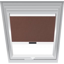 Store pare-vue Roto marron 2-R31 configurable à partir de la plaque d'immatriculation de votre fenêtre
