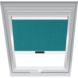 Store occultant Roto ZRV bleu pétrole 2-V24 configurable à partir de la plaque d'immatriculation de votre fenêtre