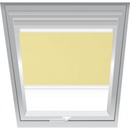 Store occultant Roto ZRV jaune 2-V26 configurable à partir de la plaque d'immatriculation de votre fenêtre