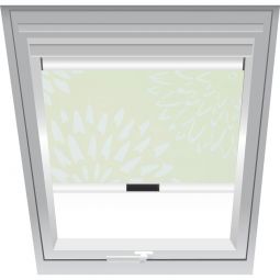 Store occultant Roto ZRV fleurs-beige 3-V51 configurable à partir de la plaque d'immatriculation de votre fenêtre