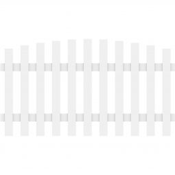 Clôture jardin LONGLIFE CARA XL blanche ronde TraumGarten fenêtre en plastique résistante aux intempéries, 180x90 (100) cm