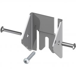 Support d'élément universel pour poteaux inox TraumGarten clôture d'occultation LONGLIFE lot de 3, acier inoxydable, pour la fixation de clôtures d'occultation et de jardin sur poteaux métalliques