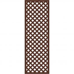 TraumGarten Clôture occultante LONGLIFE RIVA Noyer Grille diagonale Matière plastique de haute qualité pour fenêtres, résistante à la lumière et aux intempéries, 60 x 180 cm