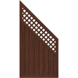 TraumGarten Clôture occultante LONGLIFE RIVA Noyer en lamelle Plastique de fenêtre de haute qualité, résistant à la lumière et aux intempéries, 90x180 sur 90 cm